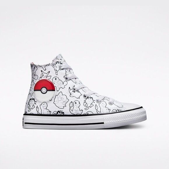 BRAND New Limited Edition Pokémon X Converse Poke Ball All Star High Size 8 - Picture 1 of 10